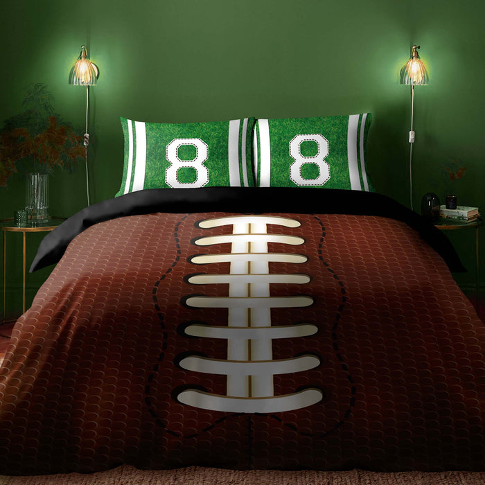 Juego de cama infantil AFA - Funda nórdica con temática deportiva - Decoración de dormitorio de fútbol de ShopyLand, B03