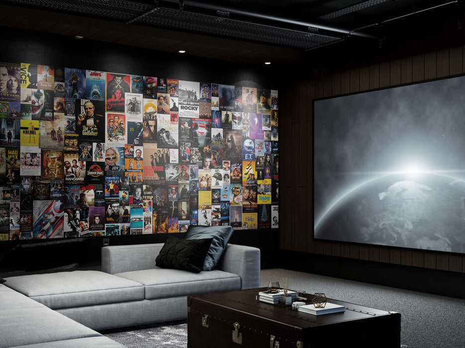 Blockbuster Movie Posters Wallpaper – Removable & Traditional Wall Mural – Classic and Modern Film Collage, Aesthetic Movie Art Décor by ShopyLand, W123