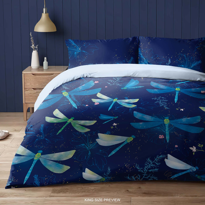 Dragonfly Bedding Set – Contemporary Boho Duvet Cover – Artistic Bed Cover – Nature-Inspired Bedroom Look by ShopyLand, B198