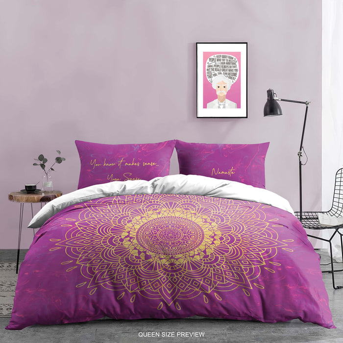Sahasrara Mandala Bedding Set – Personalized Chakra Duvet & Pillowcases – Boho Comforter – Spiritual Bedroom Decor by ShopyLand, B203