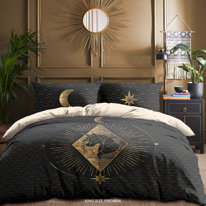 Juego de cama de unicornio – Funda nórdica del zodiaco – Edredón con el signo del unicornio – Decoración de dormitorio de astrología y fantasía de ShopyLand, B208