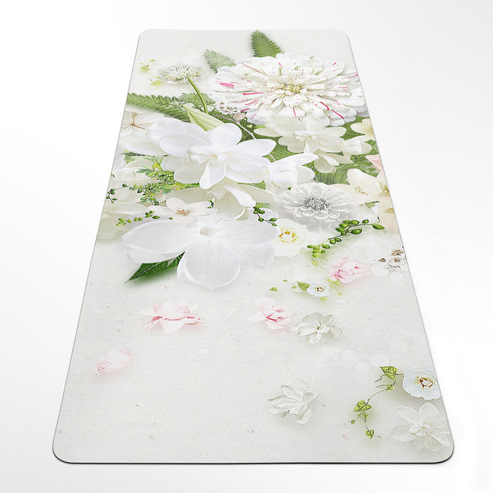 Blossom Harmony Pilates Mat – Personalized Floral Yoga Rug – Spring Flowers Fitness Mat – Soft and Supportive Workout Mat by ShopyLand, Y160