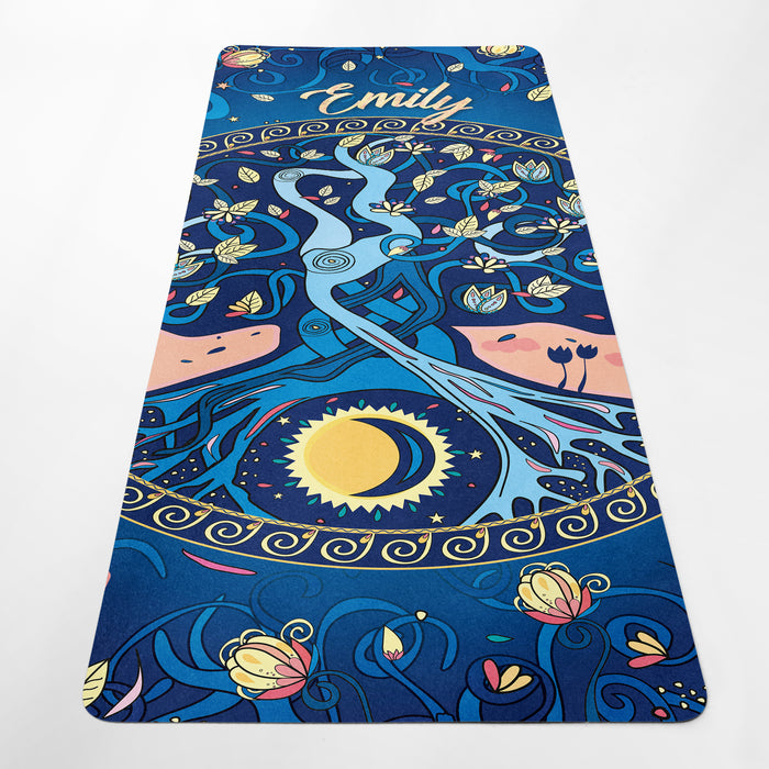 Tree of Life Yoga Mat – Personalized Eco-Friendly Monogram Rug – Secure & Supportive Pilates Mat by ShopyLand, Y98