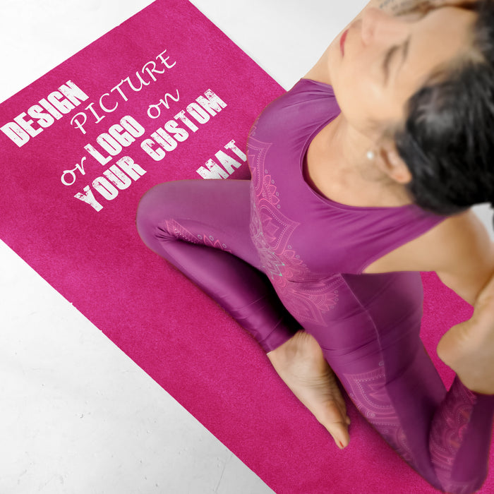 Custom Yoga & Fitness Mat – Personalized Pilates Mat, Unique Workout Mat with Strap, Custom Gift for Yogis, Your Own Design Exercise Rug