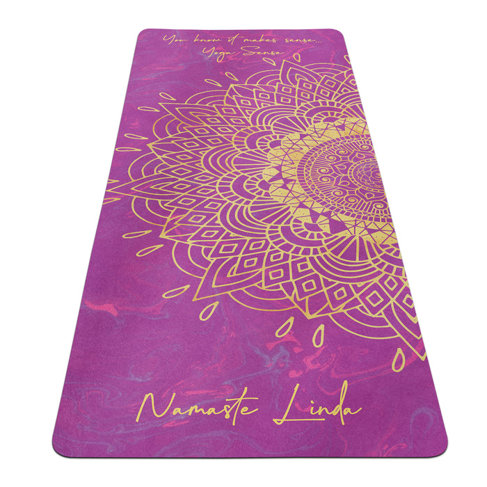 Personalized Sahasrara Mandala Yoga Mat – Chakra Harmony Fitness Rug – Cosmic Balance Pilates Pad by ShopyLand, Y203