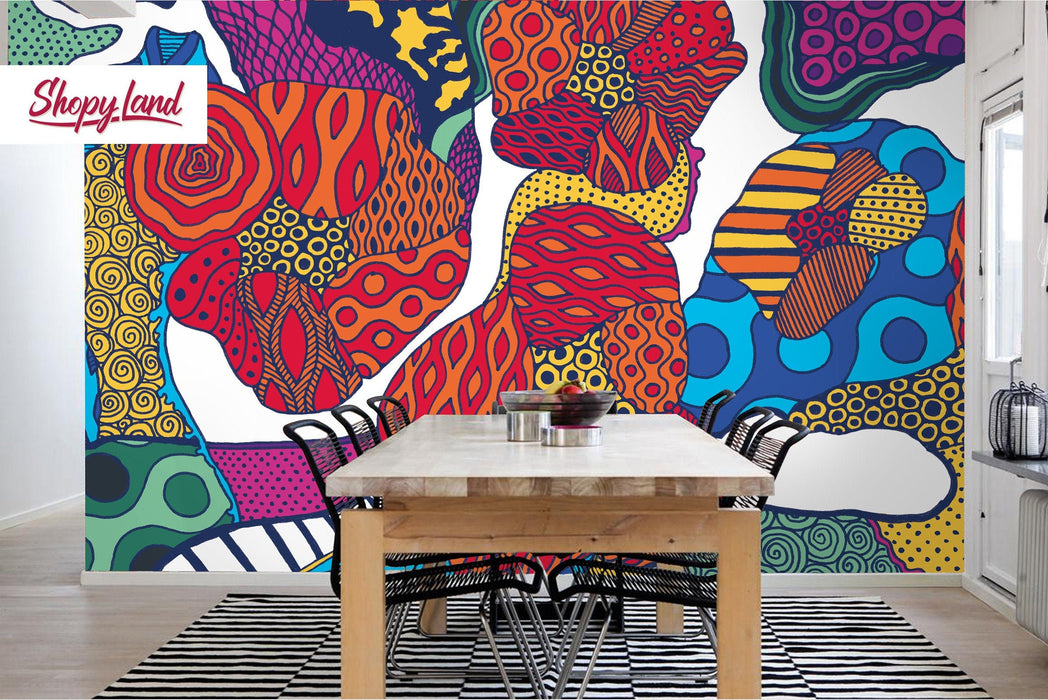 Japanese Style Peel and Stick Wallpaper, Harajuku Removable Wallpaper, Harajuku Self Adhesive Wall Mural, Asian Style Home Decor W53