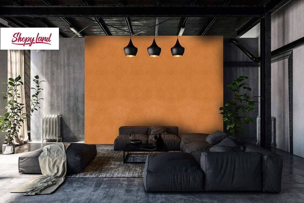 Leather Print Removable Wallpaper, Leather Peel and Stick Wallpaper, Solid Color Wallpaper, Contemporary Color Wallpaper, W171