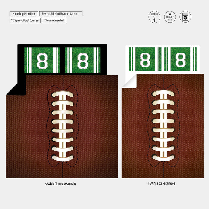 AFA Kids Bedding Set - Sports Theme Duvet Cover - Football Bedroom Decor by ShopyLand, B03