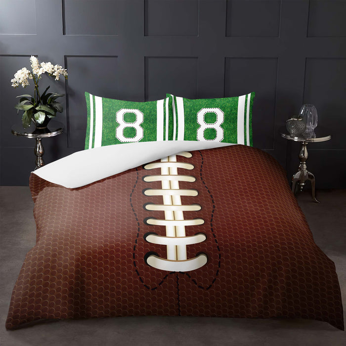 AFA Kids Bedding Set - Sports Theme Duvet Cover - Football Bedroom Decor by ShopyLand, B03