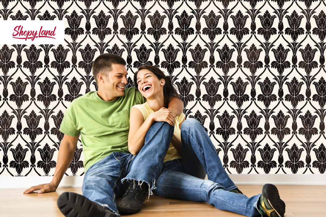 Papel pintado de Mansión Embrujada – Mural de pared de estilo victoriano – Elegante diseño vintage de ShopyLand, W136