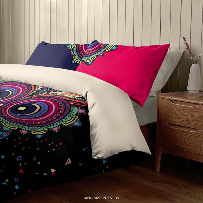 Boho Animal Bedding Set – Cute Owl Duvet Cover with Pillow Shams – Whimsical Bedroom Decor by ShopyLand, B148