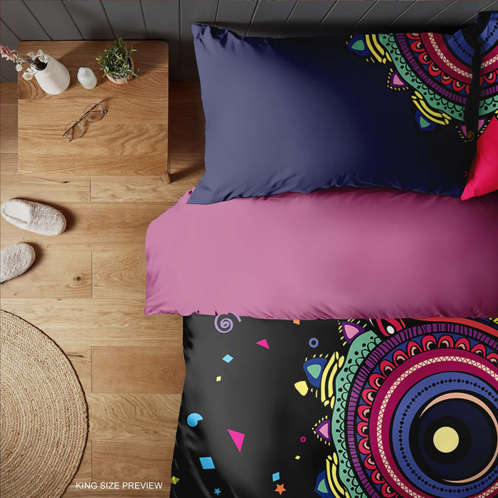 Boho Animal Bedding Set – Cute Owl Duvet Cover with Pillow Shams – Whimsical Bedroom Decor by ShopyLand, B148