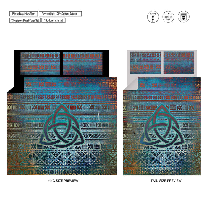 Винтидж Спален Комплект "Stretching Room" - Класически Ивици и Мистериозен Арт Дизайн от ShopyLand, B248