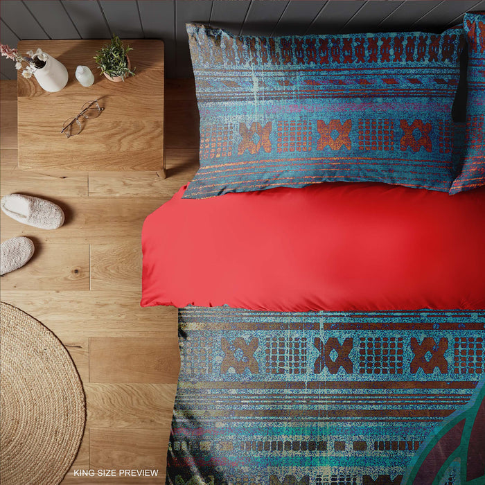 Винтидж Спален Комплект "Stretching Room" - Класически Ивици и Мистериозен Арт Дизайн от ShopyLand, B248