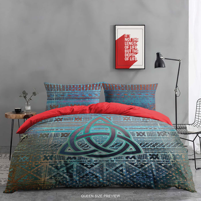 Винтидж Спален Комплект "Stretching Room" - Класически Ивици и Мистериозен Арт Дизайн от ShopyLand, B248