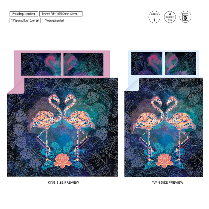 Funda nórdica con diseño de mandala asimétrico – Funda nórdica moderna multicolor – Juego de cama con paisaje bohemio de ShopyLand, B08