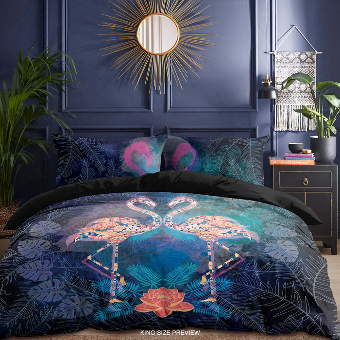 Funda nórdica con diseño de mandala asimétrico – Funda nórdica moderna multicolor – Juego de cama con paisaje bohemio de ShopyLand, B08