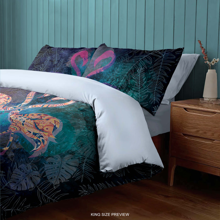 Funda nórdica con diseño de mandala asimétrico – Funda nórdica moderna multicolor – Juego de cama con paisaje bohemio de ShopyLand, B08