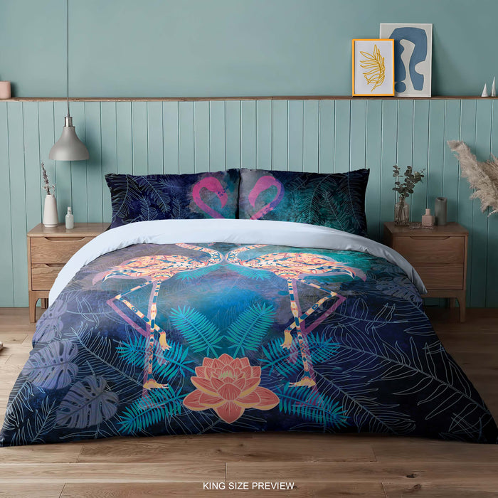 Funda nórdica con diseño de mandala asimétrico – Funda nórdica moderna multicolor – Juego de cama con paisaje bohemio de ShopyLand, B08
