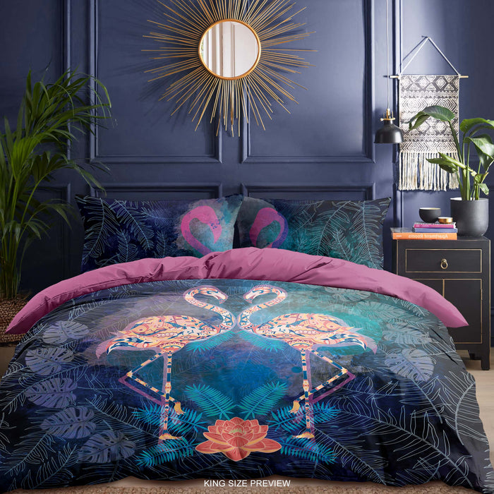 Funda nórdica con diseño de mandala asimétrico – Funda nórdica moderna multicolor – Juego de cama con paisaje bohemio de ShopyLand, B08