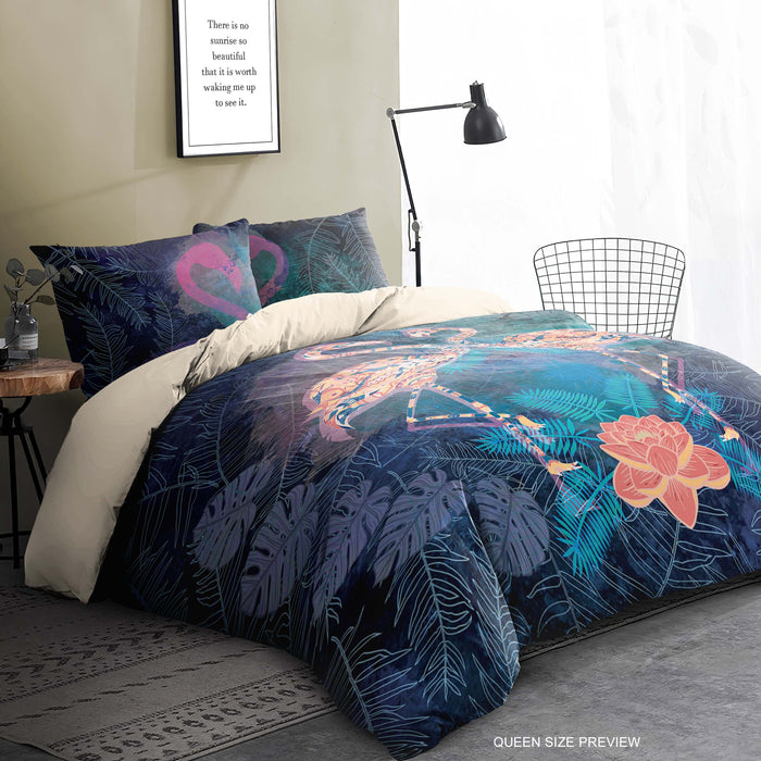 Funda nórdica con diseño de mandala asimétrico – Funda nórdica moderna multicolor – Juego de cama con paisaje bohemio de ShopyLand, B08