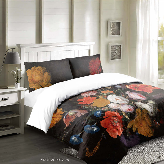 Dutch Flowers Duvet Cover – Vintage Floral Bedding Set – Oil Painting Inspired Comforter – Handmade Bed Sheets by ShopyLand, B172