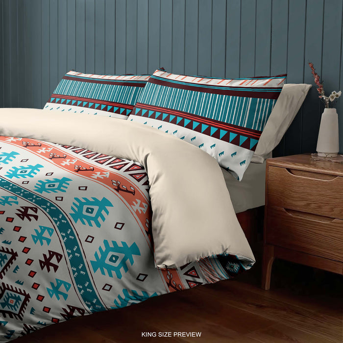 Juego de cama en colores pastel – Funda nórdica con formas abstractas – Edredón suave de inspiración vintage – Juego de sábanas minimalista y artístico de ShopyLand, B274