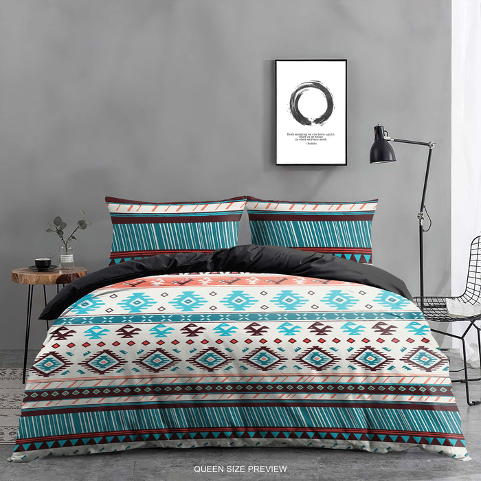 Juego de cama en colores pastel – Funda nórdica con formas abstractas – Edredón suave de inspiración vintage – Juego de sábanas minimalista y artístico de ShopyLand, B274