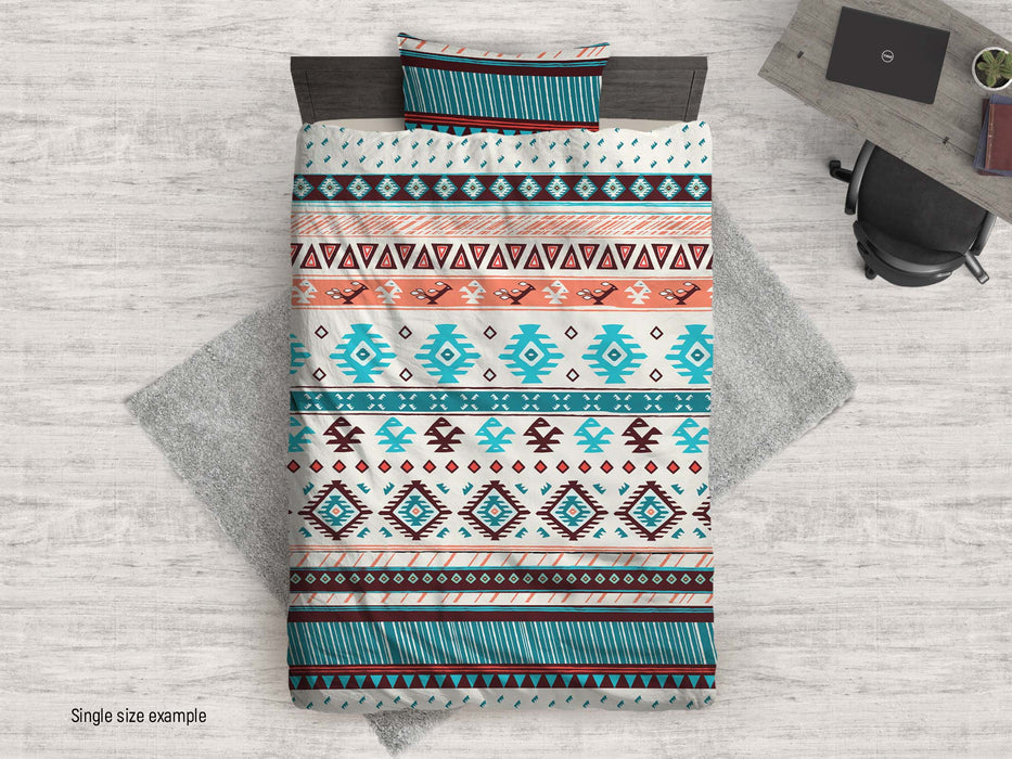 Juego de cama en colores pastel – Funda nórdica con formas abstractas – Edredón suave de inspiración vintage – Juego de sábanas minimalista y artístico de ShopyLand, B274