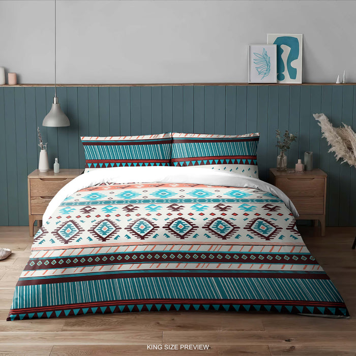 Juego de cama en colores pastel – Funda nórdica con formas abstractas – Edredón suave de inspiración vintage – Juego de sábanas minimalista y artístico de ShopyLand, B274