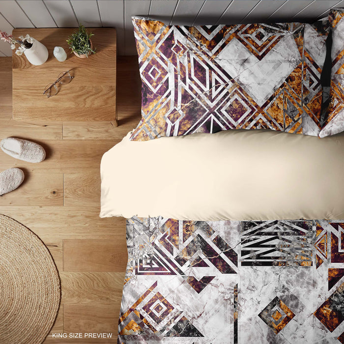 Vintage Marble Comforter – Canatitza Duvet Cover – Classic Stone-Inspired Bed Set – Bohemian Bedding Set by ShopyLand, B197