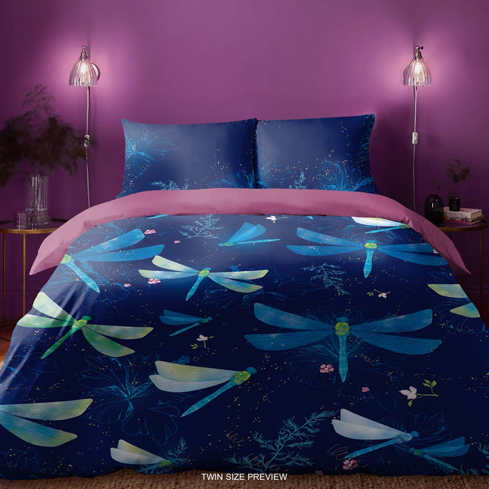 Dragonfly Bedding Set – Contemporary Boho Duvet Cover – Artistic Bed Cover – Nature-Inspired Bedroom Look by ShopyLand, B198