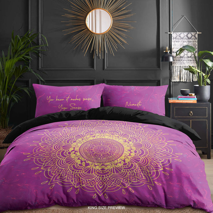 Sahasrara Mandala Bedding Set – Personalized Chakra Duvet & Pillowcases – Boho Comforter – Spiritual Bedroom Decor by ShopyLand, B203