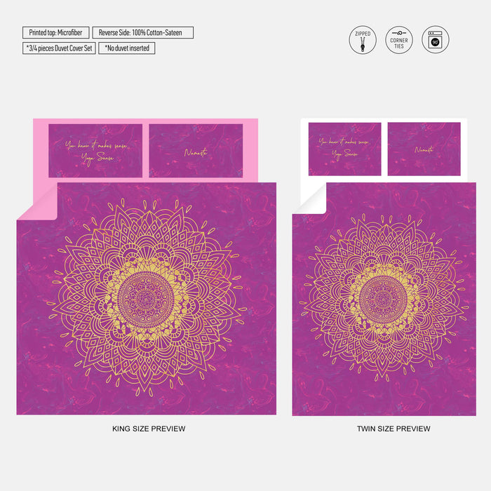 Sahasrara Mandala Bedding Set – Personalized Chakra Duvet & Pillowcases – Boho Comforter – Spiritual Bedroom Decor by ShopyLand, B203