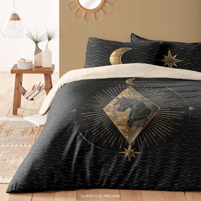 Juego de cama de unicornio – Funda nórdica del zodiaco – Edredón con el signo del unicornio – Decoración de dormitorio de astrología y fantasía de ShopyLand, B208