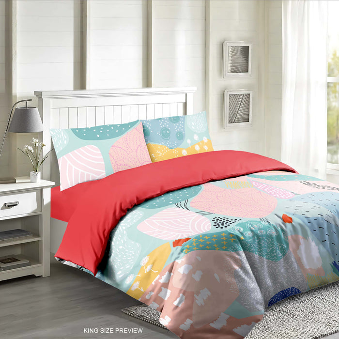 Funda nórdica moderna de algodón – Juego de cama estilo acuarela con formas abstractas – Decoración contemporánea para dormitorio de ShopyLand, B215