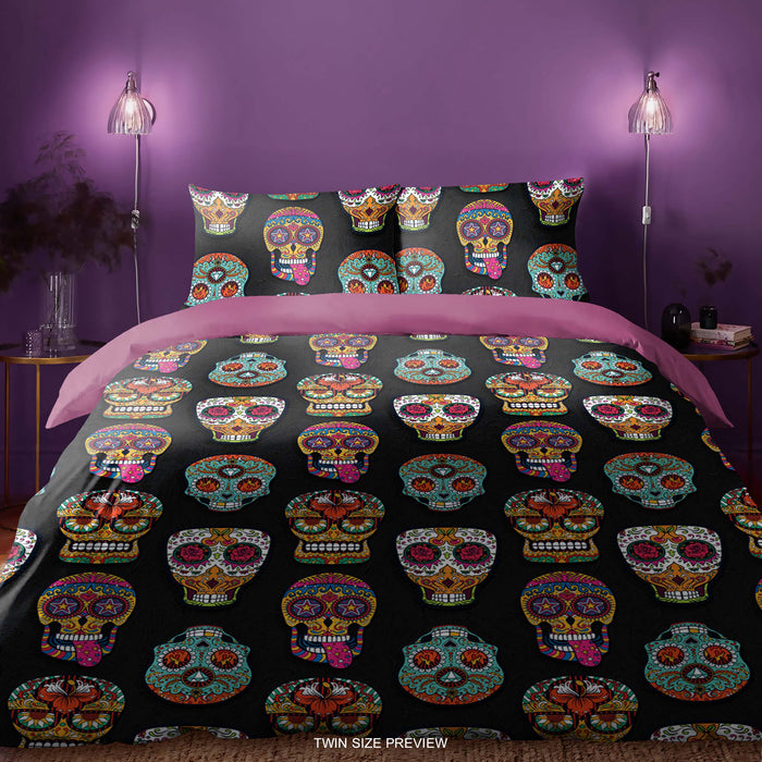 Juego de cama Mansión Embrujada: funda nórdica victoriana y edredón retro - Fundas de almohada espeluznantes de ShopyLand, B205