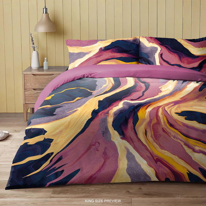 Juego de cama con formas fluidas – Funda nórdica bohemia – Edredón de inspiración mármol – Ropa de cama de estilo vintage para dormitorios artísticos de ShopyLand, B233