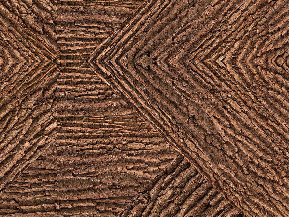 Rustic Geometric Bark Wallpaper – Weathered Bark Aesthetic Wall Mural - Sustainable Natural Wood Aesthetic by ShopyLand, W236