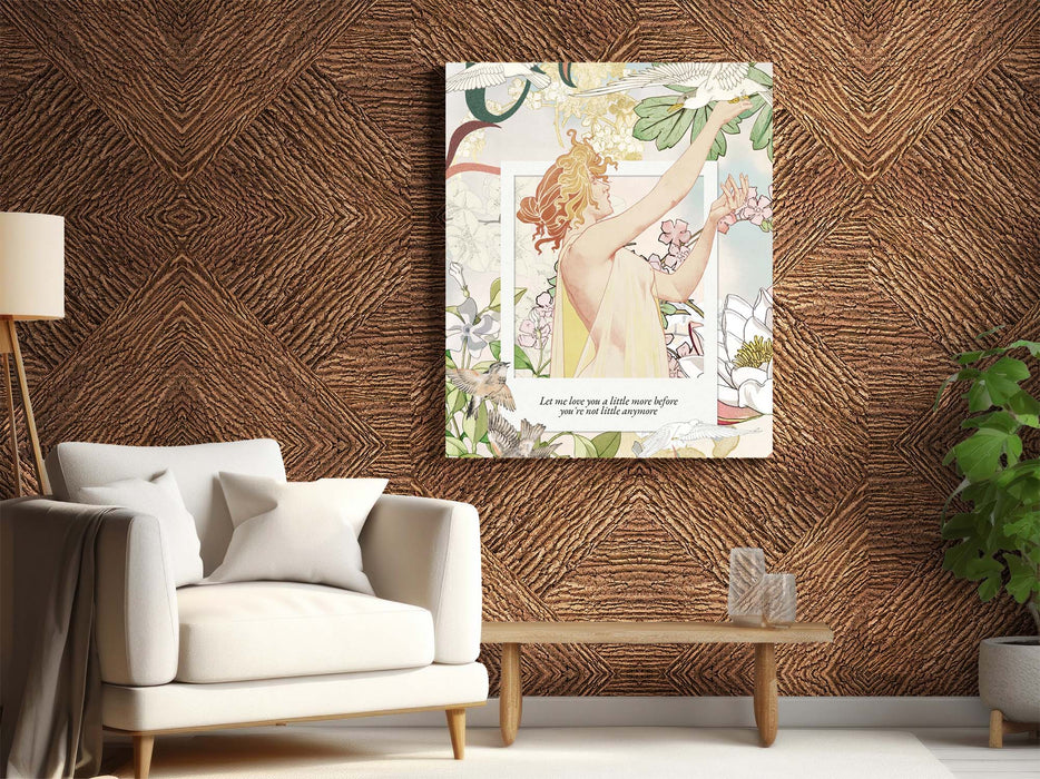 Rustic Geometric Bark Wallpaper – Weathered Bark Aesthetic Wall Mural - Sustainable Natural Wood Aesthetic by ShopyLand, W236