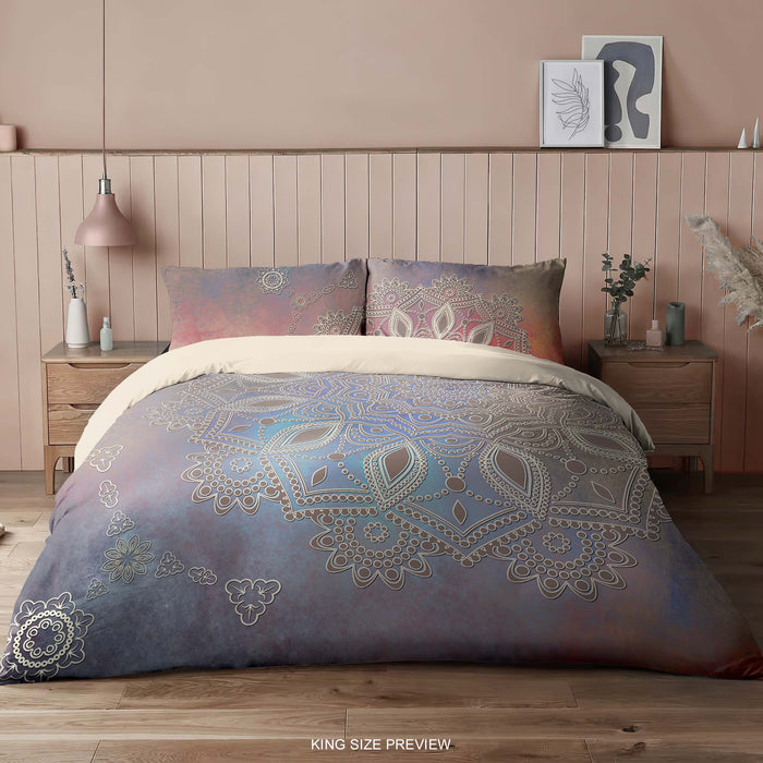 Juego de cama con estampado floral de melancolía – Funda nórdica botánica vintage – Edredón romántico con flores pintadas – Decoración artística para dormitorio de ShopyLand, B02