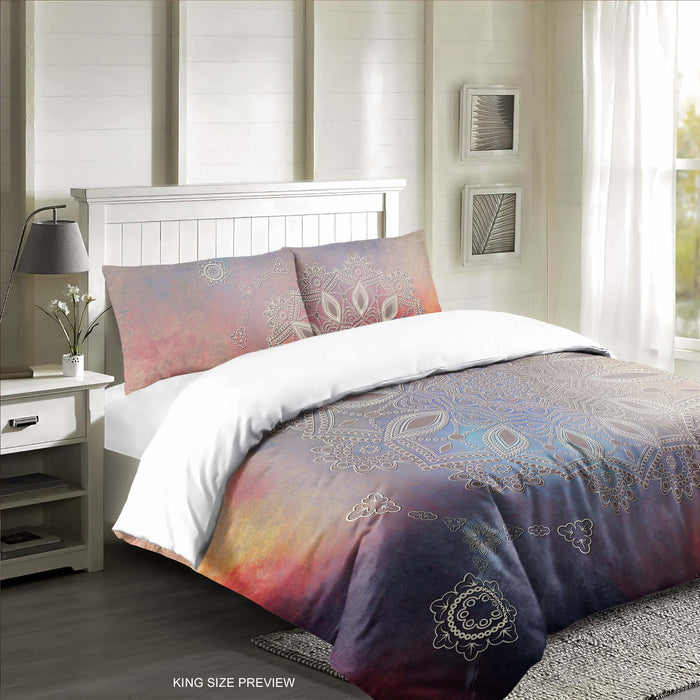 Juego de cama con estampado floral de melancolía – Funda nórdica botánica vintage – Edredón romántico con flores pintadas – Decoración artística para dormitorio de ShopyLand, B02