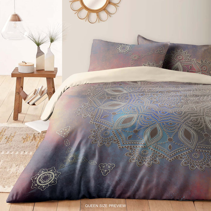Juego de cama con estampado floral de melancolía – Funda nórdica botánica vintage – Edredón romántico con flores pintadas – Decoración artística para dormitorio de ShopyLand, B02