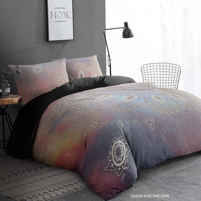 Juego de cama con estampado floral de melancolía – Funda nórdica botánica vintage – Edredón romántico con flores pintadas – Decoración artística para dormitorio de ShopyLand, B02
