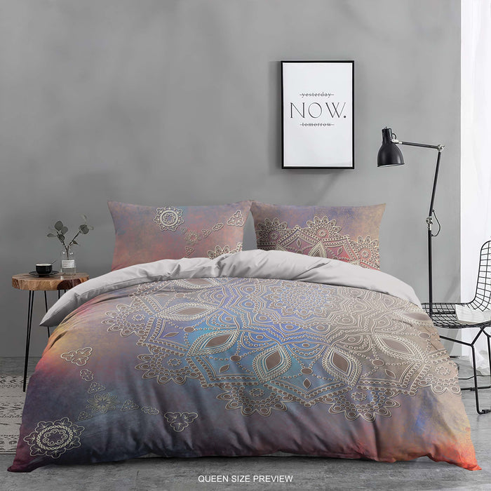 Juego de cama con estampado floral de melancolía – Funda nórdica botánica vintage – Edredón romántico con flores pintadas – Decoración artística para dormitorio de ShopyLand, B02