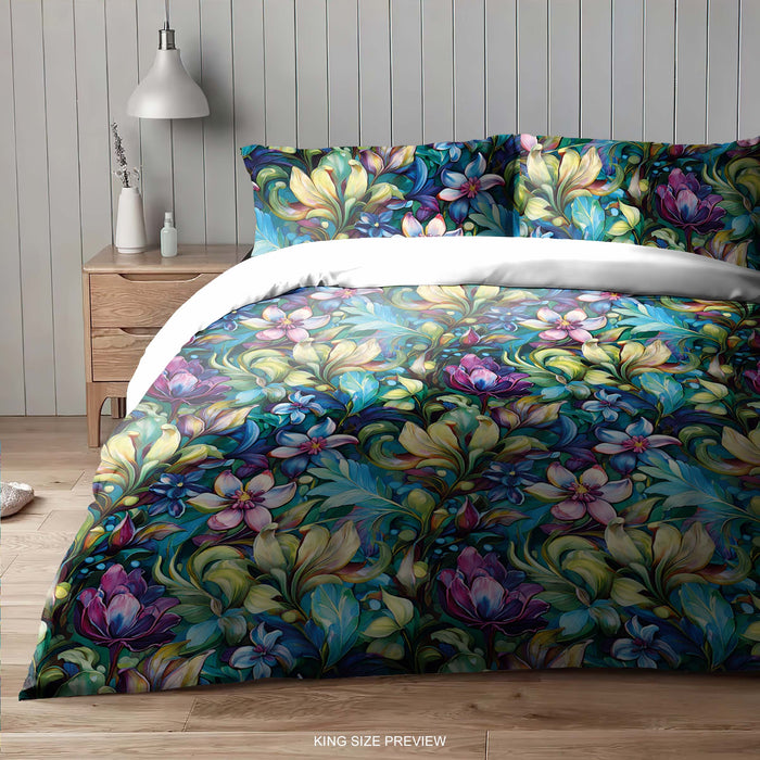 Juego de cama con estampado circular moderno – Edredón y fundas de almohada Urban Twilight – Edredón de tela de algodón de lujo – Diseño geométrico de ShopyLand, B281