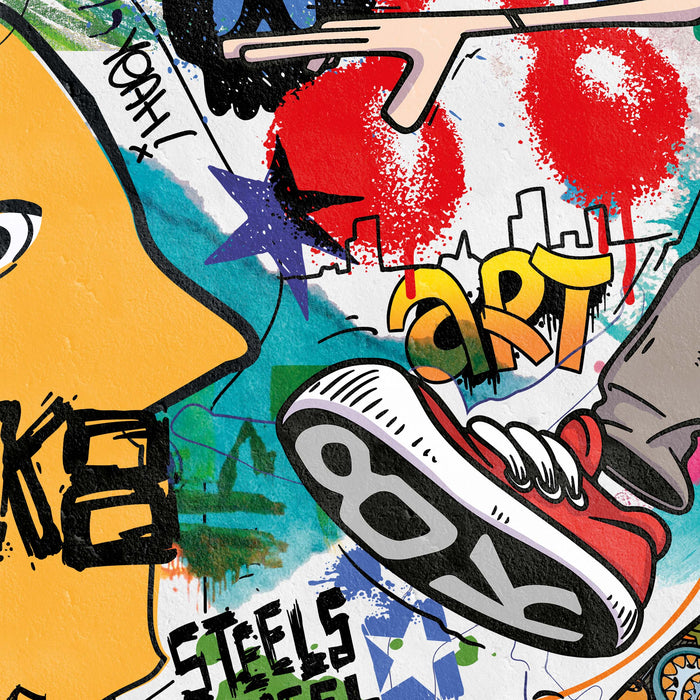 Urban Graffiti Bedding Set – Street Art Hip Hop Duvet Cover – Colorful Modern Bedroom Decor by ShopyLand, B259