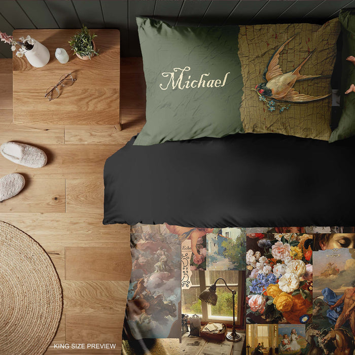 Juego de cama en colores pastel – Funda nórdica con formas abstractas – Edredón suave de inspiración vintage – Juego de sábanas minimalista y artístico de ShopyLand, B274