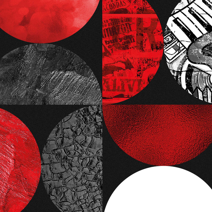 Red Black Abstract Bedding Set – Modern Graphic Duvet Cover with Bold Contemporary Design by ShopyLand, B276