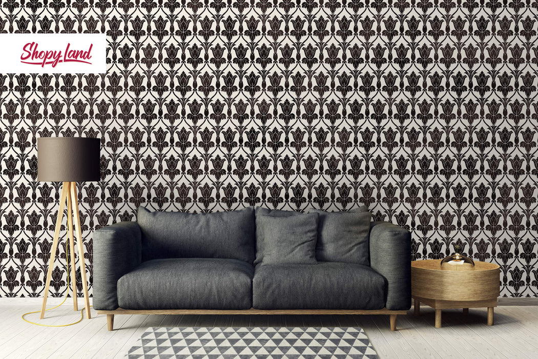 Papel pintado de Mansión Embrujada – Mural de pared de estilo victoriano – Elegante diseño vintage de ShopyLand, W136